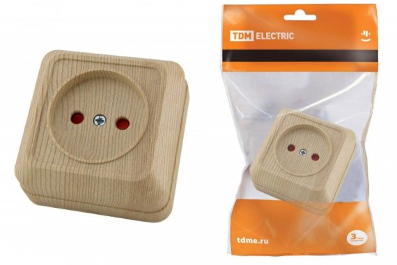 Фотография товара 'Tdm Розетка 2П открытой установки с з/ш IP20 10А SQ1801-0053'