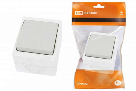 Фотография товара 'Tdm Выключатель 1-кл. открытой установки IP54 10А SQ1803-0001'