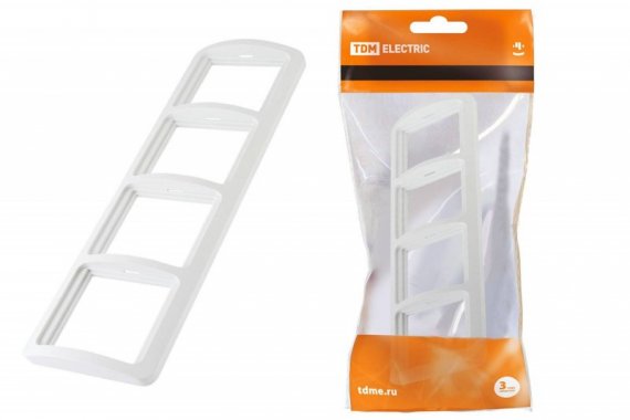 Фотография товара 'Tdm Рамка 4-ая горизонтальная SQ1804-0021'