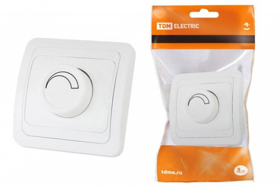 Фотография товара 'Tdm Светорегулятор (RL, 600Вт) поворотный SQ1804-0016'