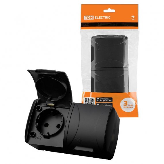 Фотография товара 'Tdm SQ1818-0314 Розетка двойная 2П+3 открытой установки IP54 16А'