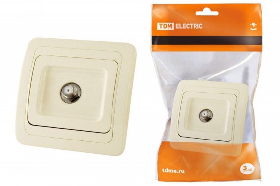 Фотография товара 'Tdm Розетка TV (SAT) F-типа SQ1804-0140'