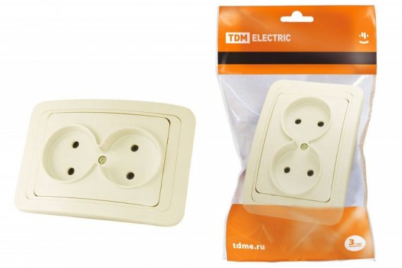 Фотография товара 'Tdm Розетка двойная 2П 10А SQ1804-0109'