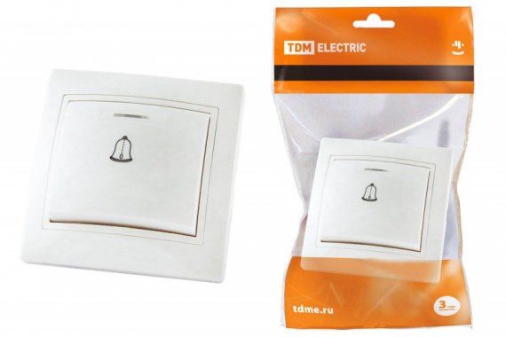 Фотография товара 'Tdm Кнопка звонковая с подсветкой 6А SQ1814-0010'