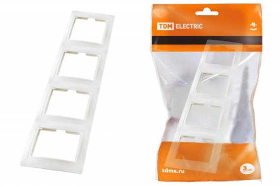 Фотография товара 'Tdm Рамка 4-х постовая вертикальная SQ1814-0029'