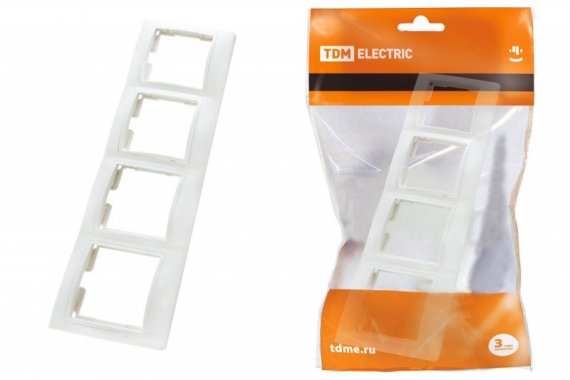 Фотография товара 'Tdm Рамка 4-х постовая горизонтальная SQ1814-0030'