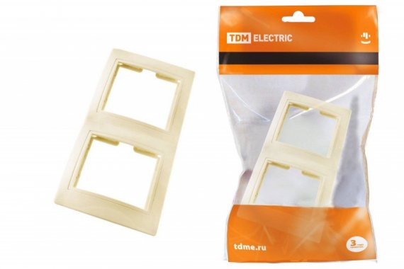 Фотография товара 'Tdm Рамка 2-х постовая вертикальная SQ1814-0125'