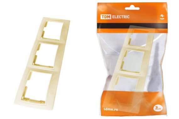 Фотография товара 'Tdm Рамка 3-х постовая горизонтальная SQ1814-0128'