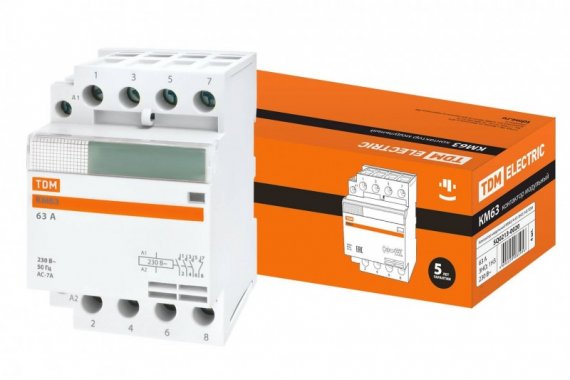 Фотография товара 'Tdm Контактор модульный КМ63/4-63 SQ0213-0020'