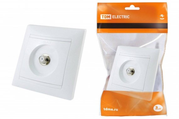 Фотография товара 'Tdm Розетка SAT (F-разъем) 0-2400МГц SQ1815-0021'