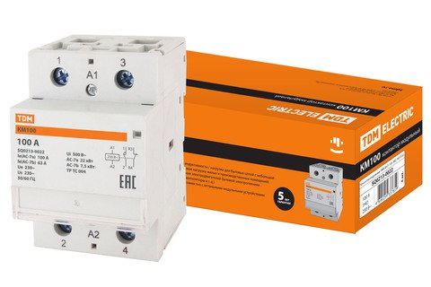 Фотография товара 'Tdm Контактор модульный КМ100/2-100 SQ0213-0022'