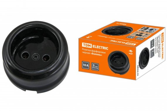 Фотография товара 'Tdm Розетка фарфоровая 2П 10А 250В SQ1820-0005'