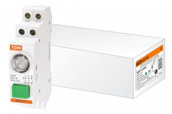 Фотография товара 'Tdm Выключатель кнопочный с индикацией ВКИ-47 SQ0214-0003'