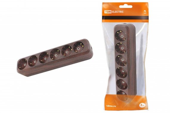 Фотография товара 'Tdm Колодка розеточная 6 гнезд 2П+3 16А 250В SQ1806-0071'