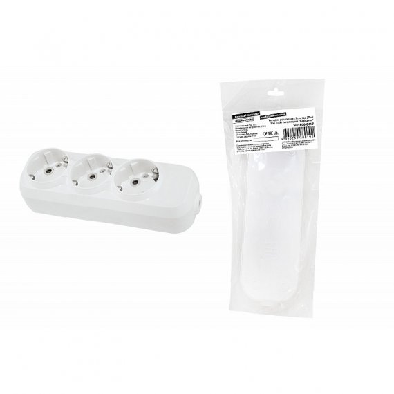 Фотография товара 'Tdm SQ1806-0417 Колодка розеточная 3 гнезда 2П+3 16А 250В'