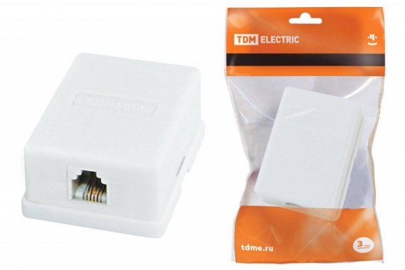 Фотография товара 'Tdm Телефонная розетка 1x6Р-4С SQ1809-0001'