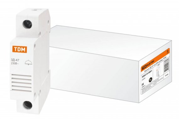 Фотография товара 'Tdm Звонок ЗД-47 на DIN-рейку SQ0215-0001'