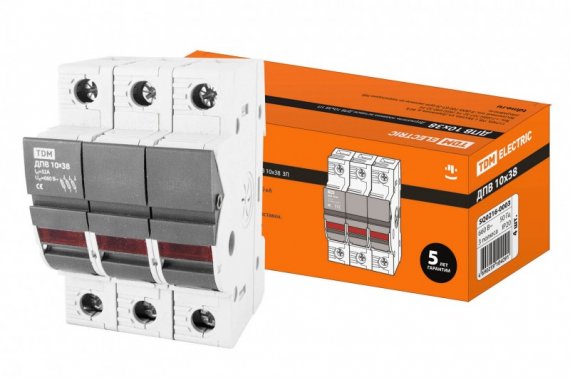 Фотография товара 'Tdm Держатель плавких вставок ДПВ 3П SQ0216-0003'