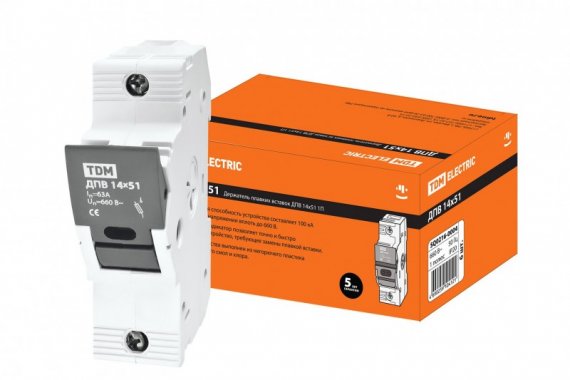 Фотография товара 'Tdm Держатель плавких вставок ДПВ 1П SQ0216-0004'