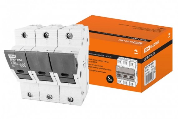 Фотография товара 'Tdm Держатель плавких вставок ДПВ 3П SQ0216-0006'