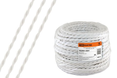 Фотография товара 'Tdm Ретро провод "Эко" 2х1,5 витой ГОСТ SQ2801-0201'