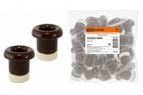 Фотография товара 'Tdm Керамический проходной изолятор для провода «ЭКО» SQ2802-0009'