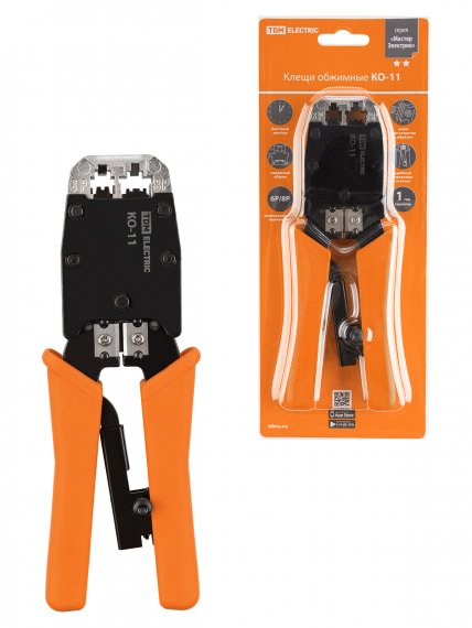 Фотография товара 'Tdm Клещи обжимные КО-11, обжим RJ-11/12/45 (8P8C, 6P6C, 6P4C, 6P2C), SQ1001-0012'