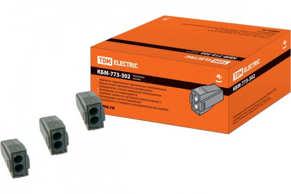 Фотография товара 'Tdm SQ0517-0001 Строительно-монтажная клемма КБМ-773-302 (2,5мм2)'