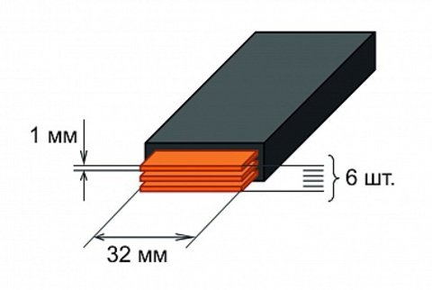 Фотография товара 'Tdm Шина медная гибкая изолированная ШМГ SQ0828-0006'
