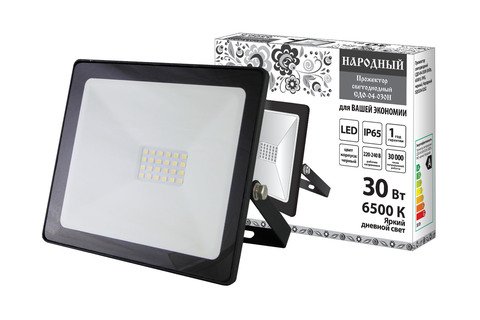 Фотография товара 'Tdm Прожектор светодиодный СДО-04-030Н 30 Вт, 6500 К, IP65 SQ0336-0262'