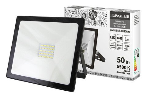 Фотография товара 'Tdm Прожектор светодиодный СДО-04-050Н 50 Вт, 6500 К, IP65 SQ0336-0263'
