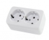 Фотография товара 'Tdm Розетка двойная 2П+3 открытой установки IP20 16А, Дача SQ1824-0010'