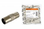 Tdm Переходник гнездо F - штекер TV без пайки SQ1809-0022
