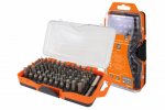 Tdm Набор бит №4, 66 бит: SL, PH, PZ, HEX, TORX, SQ, удлинитель, сталь CR-V, в пласт. держ.«Алмаз» SQ1019-0104