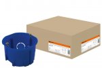 Tdm Установочная коробка СП D68х45мм, саморезы, синяя, IP20 SQ1402-0902