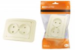 Tdm Розетка двойная 2П 10А c защитными шторками SQ1804-0125